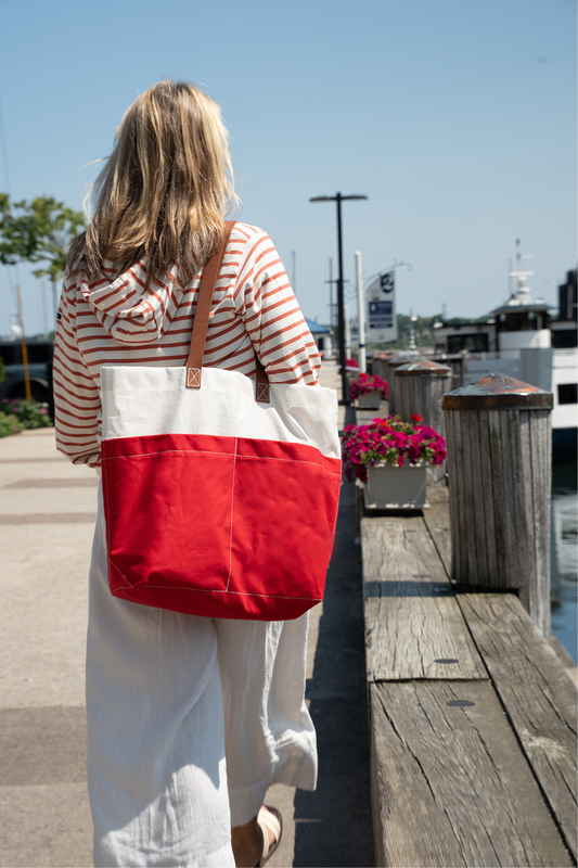Red Chebeague Market Tote