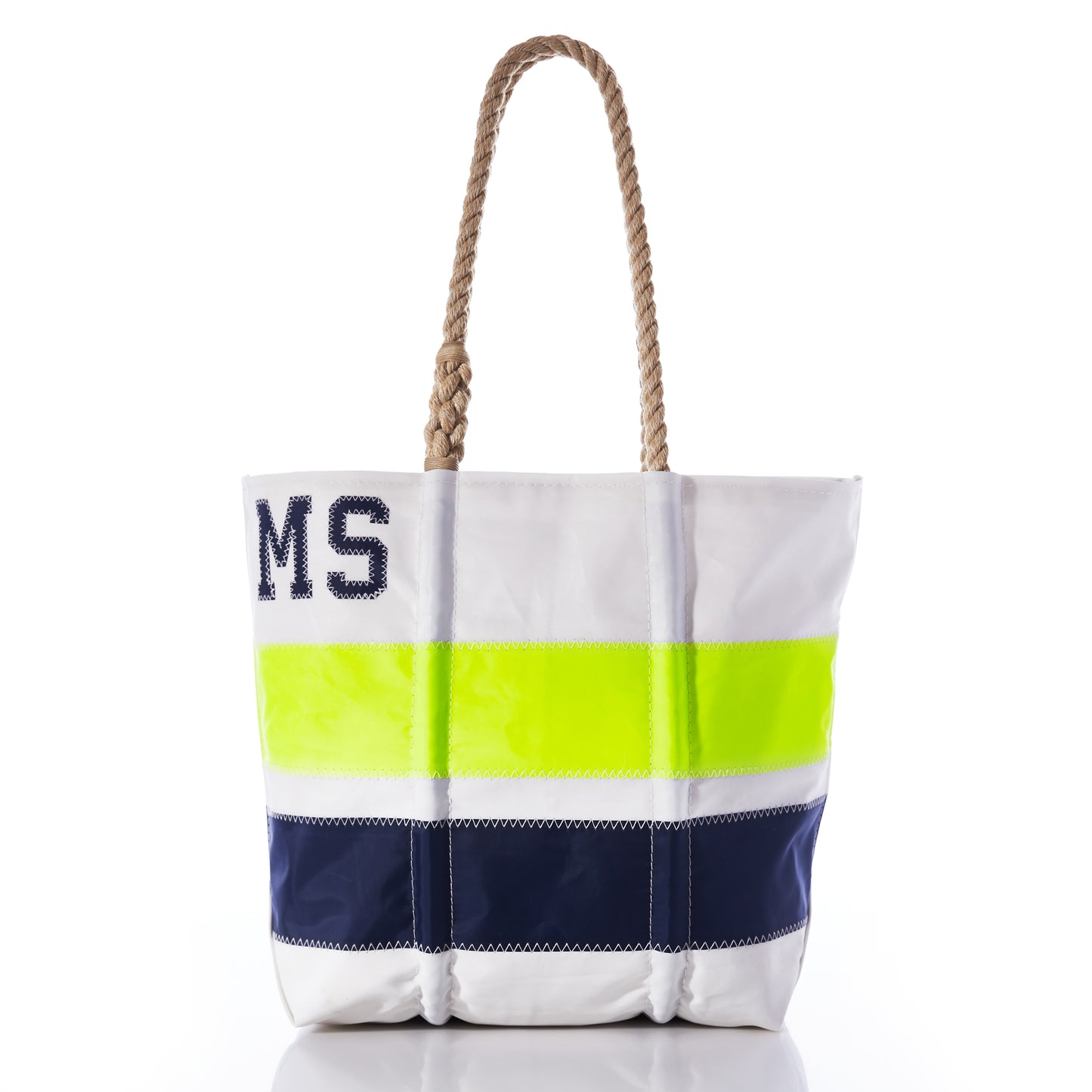 Custom Monogram Horizontal Stripe Medium Tote