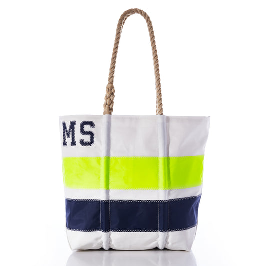 Custom Monogram Horizontal Stripe Medium Tote