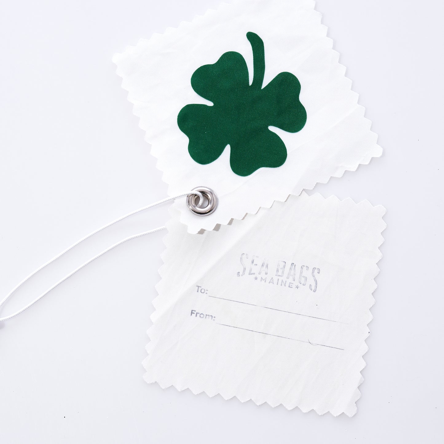 Four Leaf Clover Sail Cloth Gift Tag