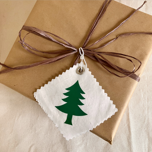 Pine Tree Sail Cloth Gift Tag