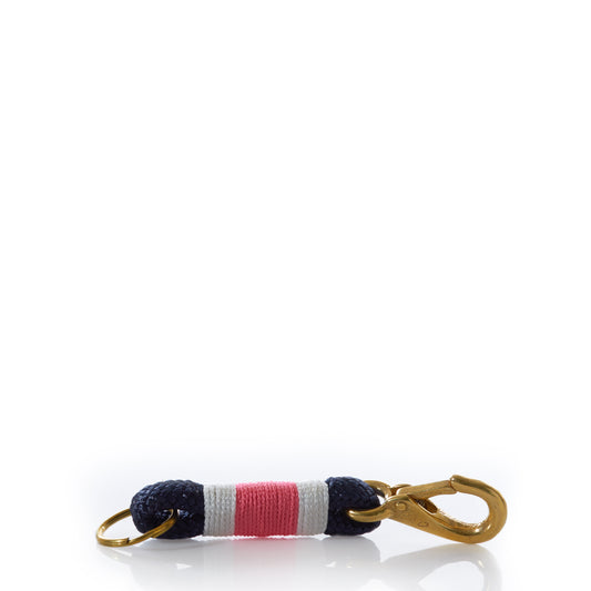 Fisherman's Rope Keychain-Navy-Pink