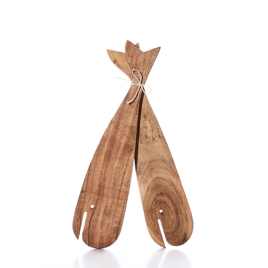 Salad Server Set - Wood Whales