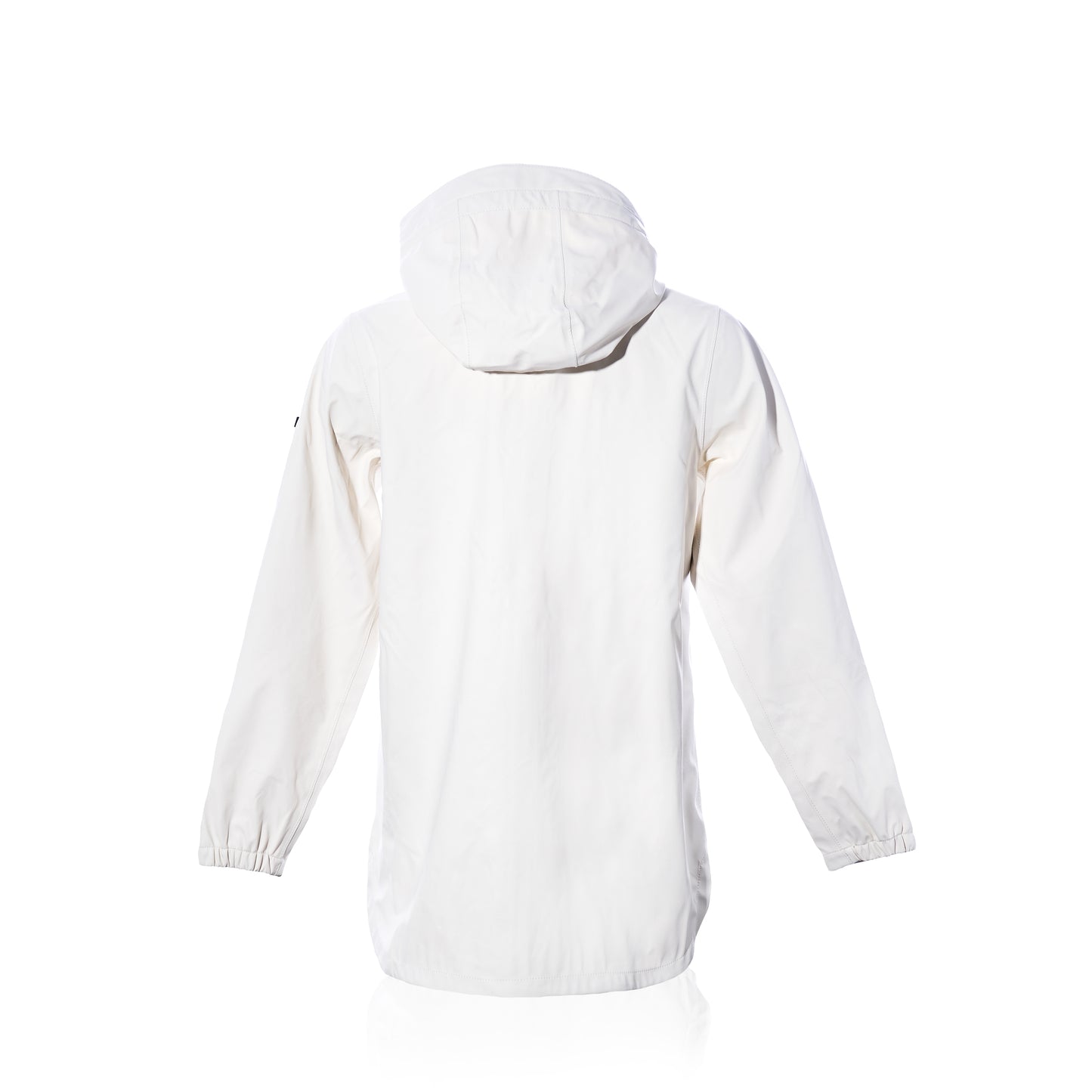 White jacket with a hood on a white background