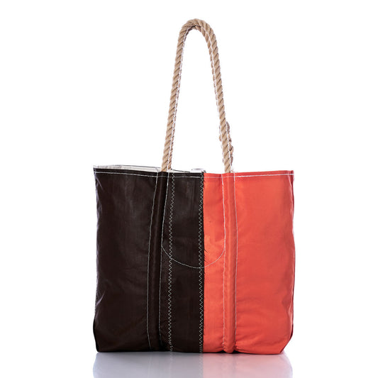 Vintage Orange and Brown Medium Tote Alternate View