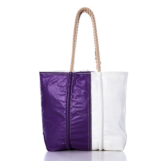 Vintage Purple and White Medium Tote Alternate View