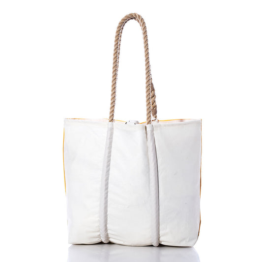 Vintage Yellow and White Medium Tote Alternate View