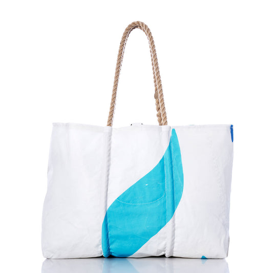 Vintage Light Blue Graphic Large Tote Alternate View