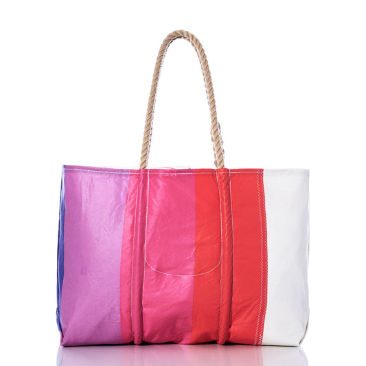 Vintage Multicolor Stripes Large Tote Alternate View