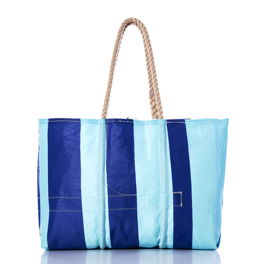 Vintage Blue Stripe Large Tote Alternate View