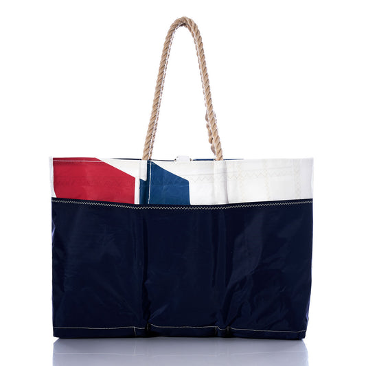 Vintage Red and Blue 25 Ogunquit Beach Tote Alternate View