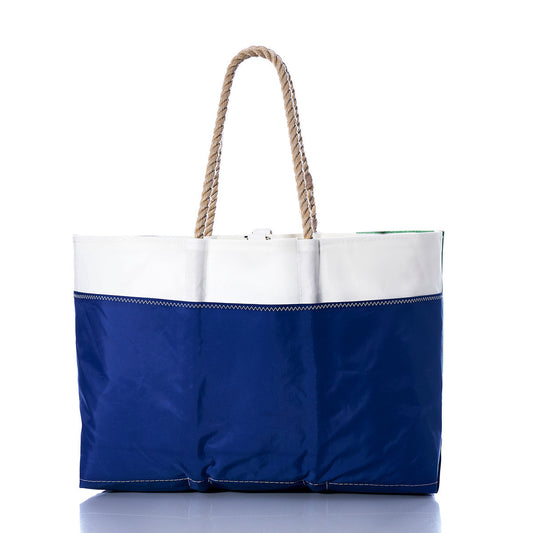 Vintage Green and Blue Ogunquit Beach Tote Alternate View