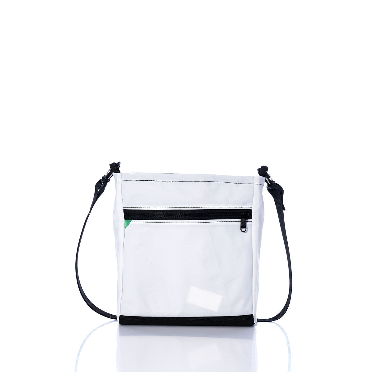 Vintage Green and White Small Voyager Crew Crossbody Alternate View