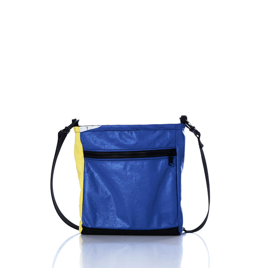 Vintage Blue and Yellow Small Voyager Crew Crossbody Alternate View