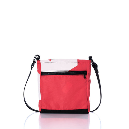 Vintage Red and White Small Voyager Crew Crossbody Alternate View