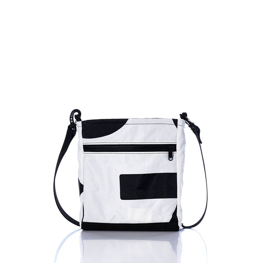 Vintage Black and White Small Voyager Crew Crossbody Alternate View
