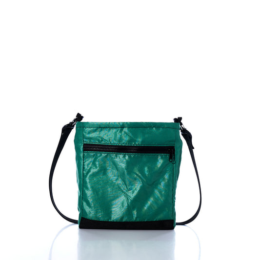 Vintage Green and White Small Voyager Crew Crossbody Alternate View