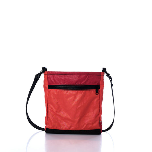 Vintage Orange and Red Small Voyager Crew Crossbody Alternate View