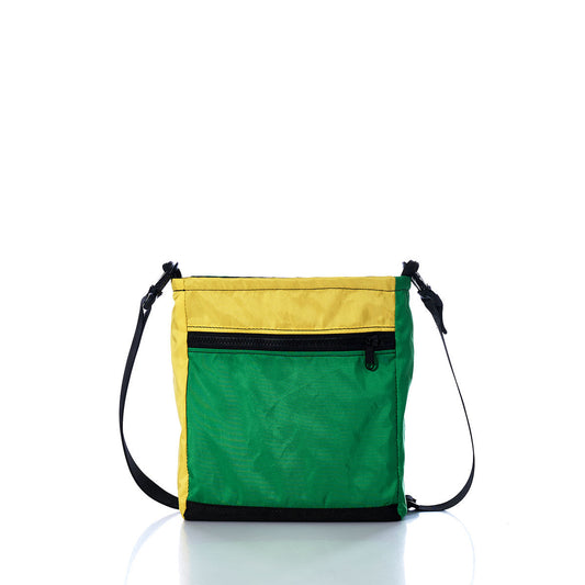 Vintage Green and Yellow Small Voyager Crew Crossbody Alternate View
