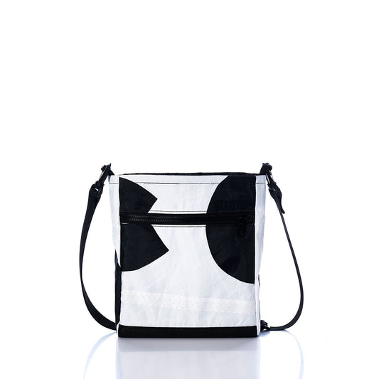 Vintage Black and White Small Voyager Crew Crossbody Alternate View