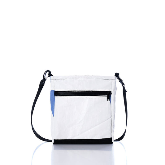 Vintage Blue and White Small Voyager Crew Crossbody Alternate View