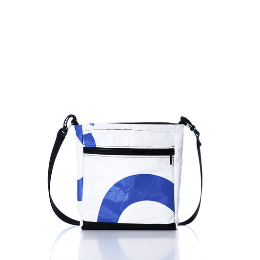 Vintage Blue and White Small Voyager Crew Crossbody Alternate View