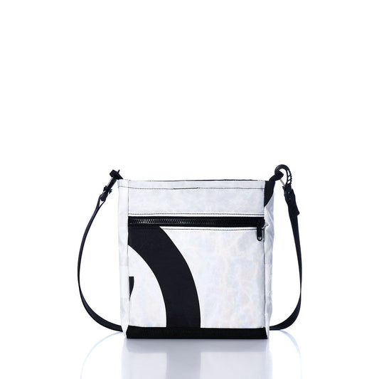 Vintage Black and White Small Voyager Crew Crossbody Alternate View