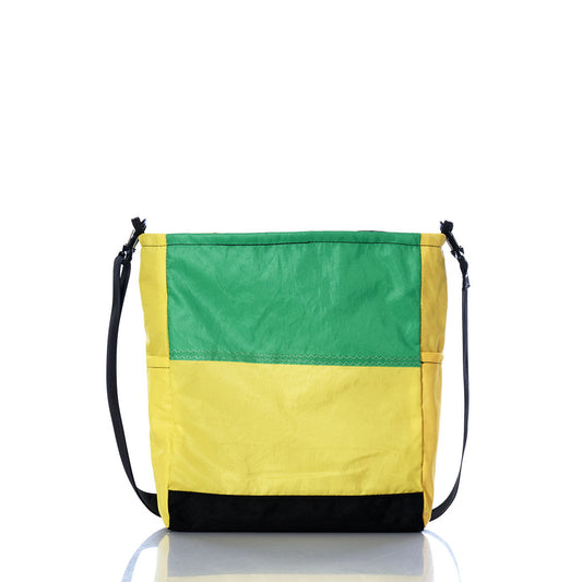 Vintage Yellow and Green Medium Voyager Crew Crossbody Alternate View