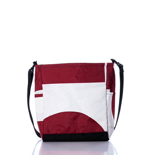 Vintage Red and White Medium Voyager Crew Crossbody Alternate View