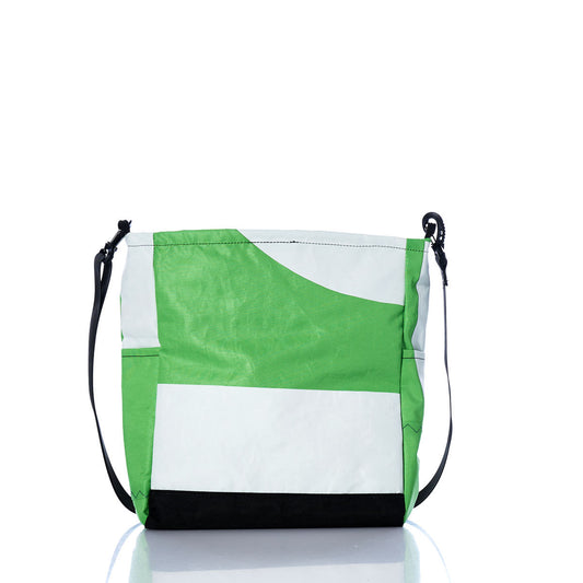 Vintage Green and White Medium Voyager Crew Crossbody Alternate View