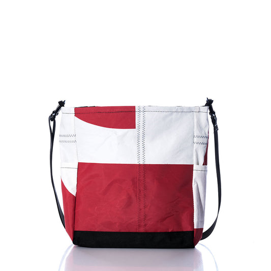 Vintage Red and White Medium Voyager Crew Crossbody Alternate View