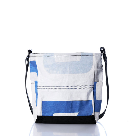 Vintage Blue and White Medium Voyager Crew Crossbody Alternate View