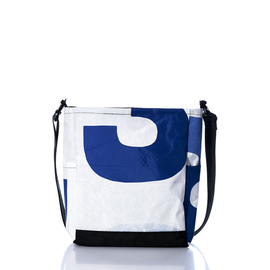 Vintage Blue Numbers Medium Voyager Crew Crossbody Alternate View