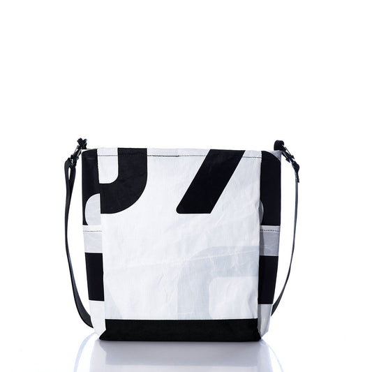 Vintage Black and White Medium Voyager Crew Crossbody Alternate View