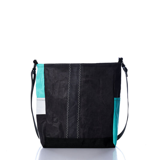 Vintage Black and Teal Medium Voyager Crew Crossbody Alternate View