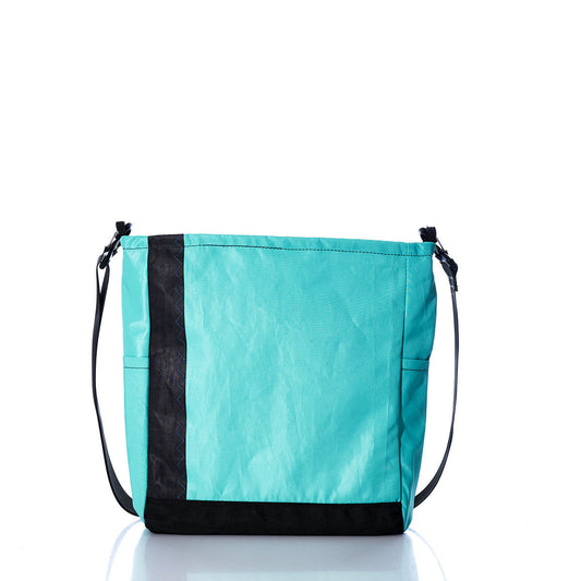 Vintage Teal and Black Medium Voyager Crew Crossbody Alternate View
