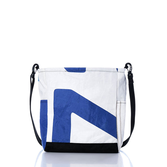 Vintage Blue Numbers Medium Voyager Crew Crossbody Alternate View