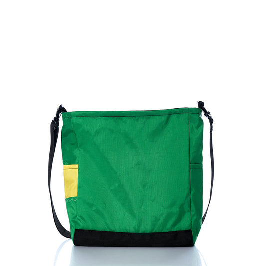 Vintage Green and Yellow Medium Voyager Crew Crossbody Alternate View