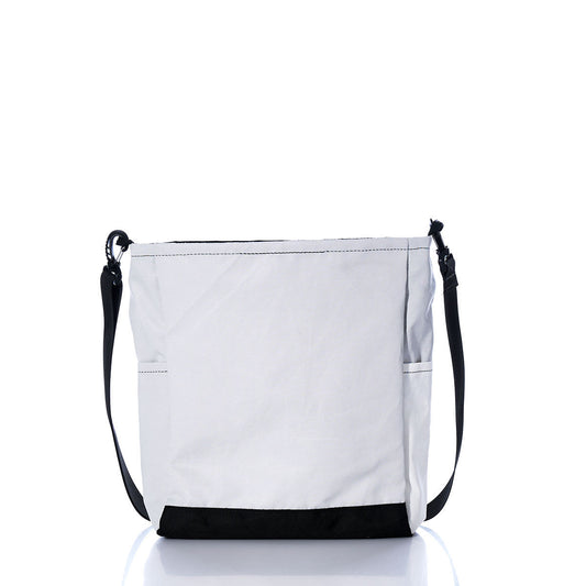 Vintage Gray and White Medium Voyager Crew Crossbody Alternate View