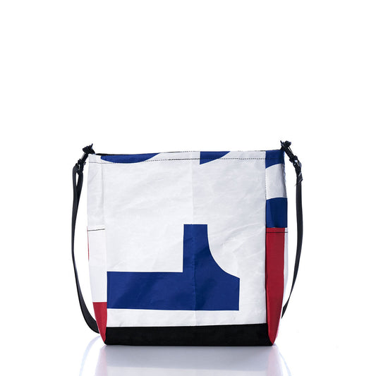 Vintage Red and Blue Medium Voyager Crew Crossbody Alternate View