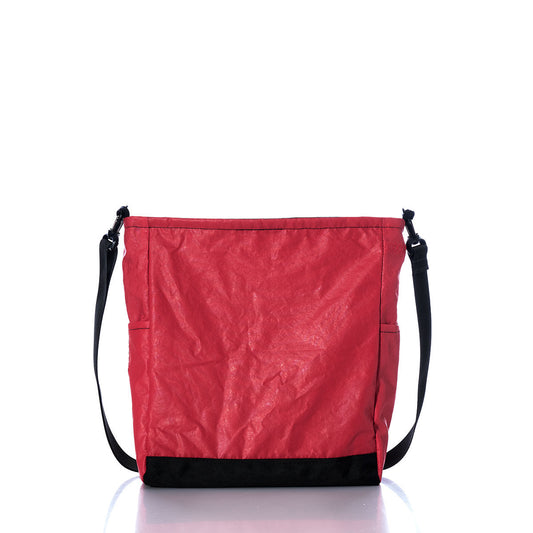 Vintage Red and White Medium Voyager Crew Crossbody Alternate View