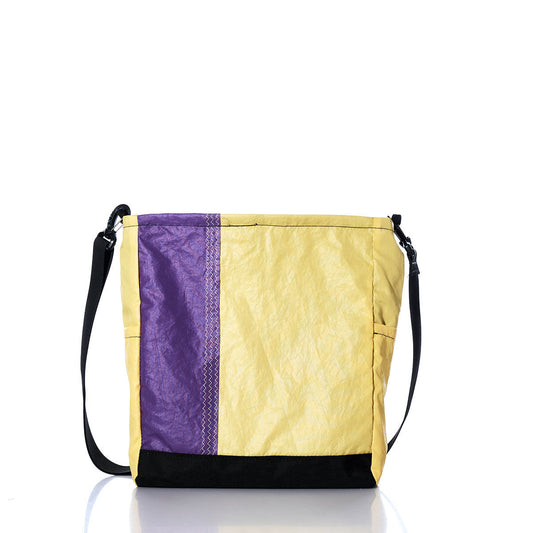 Vintage Yellow and Purple Medium Voyager Crew Crossbody Alternate View