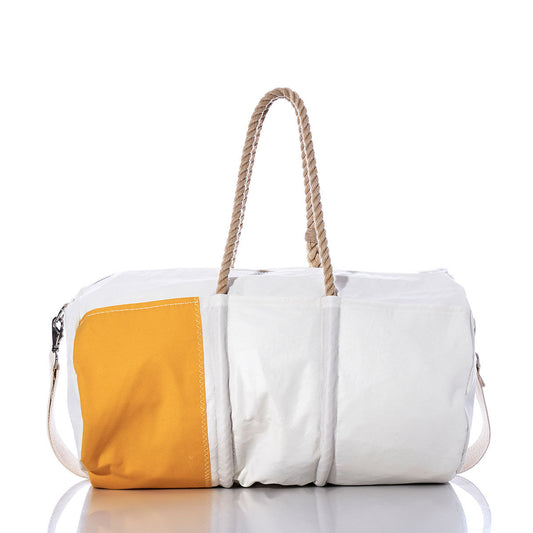 Vintage Yellow Stripe Duffel Alternate View