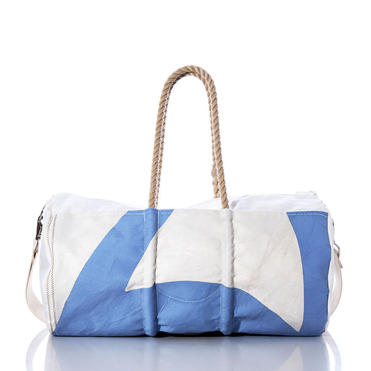 Vintage Blue and White Duffel Alternate View