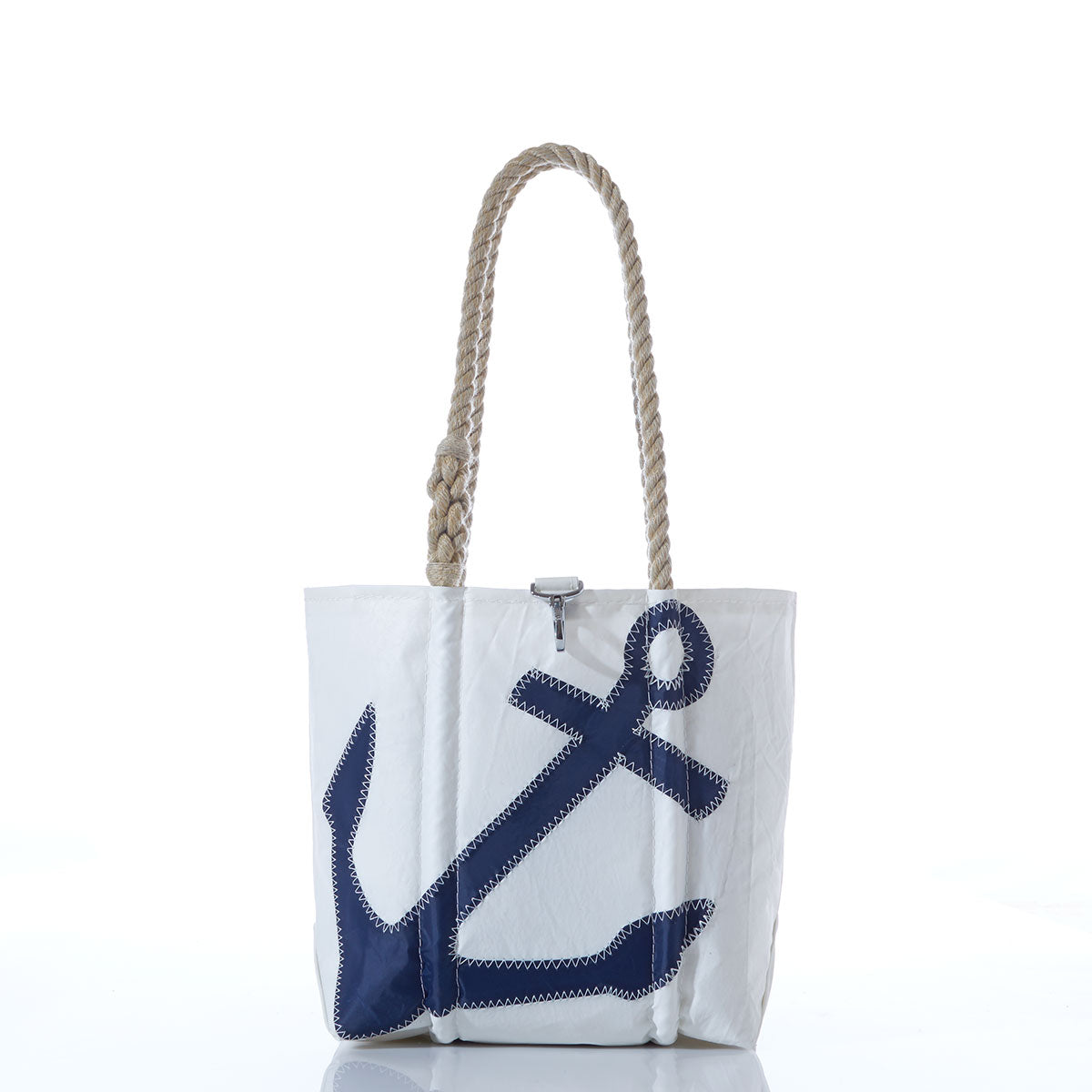 Navy Anchor Handbag with Hemp Rope Handles – Sea Bags