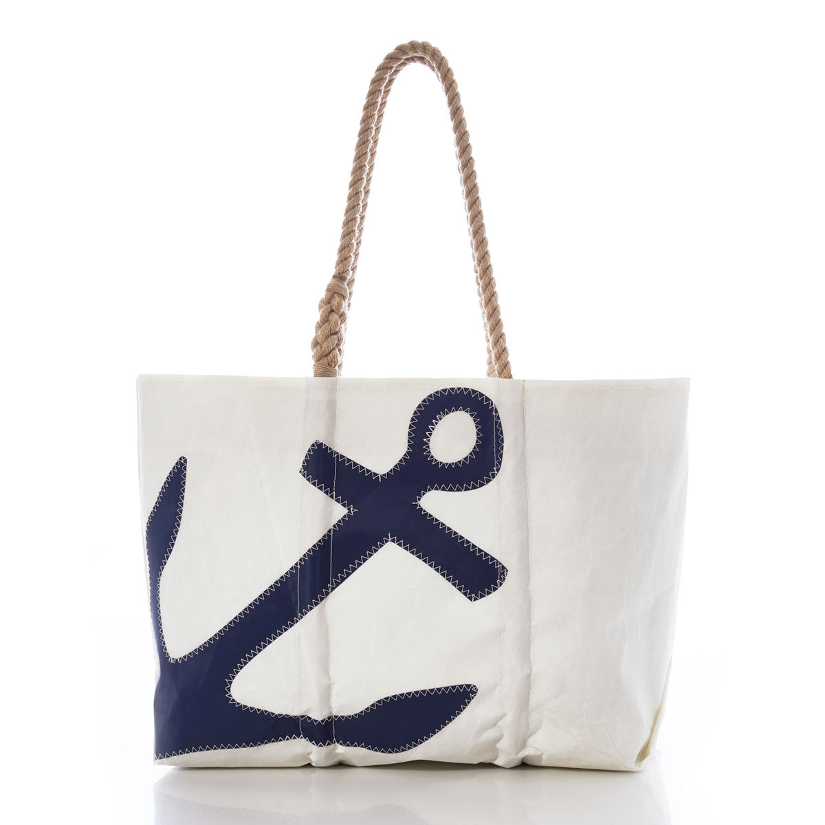 Navy Anchor Large Tote with Hemp Rope – Sea Bags