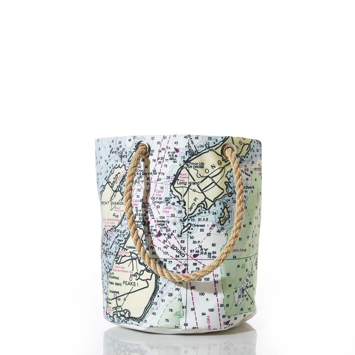 Casco Bay Nautical Chart Beverage Bucket Bag