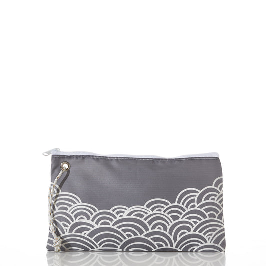 Gold Mermaid Tail and Waves Large Wristlet Alternate Image 1