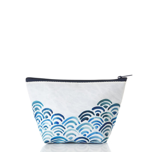 Watercolor Waves Cosmetic Bag