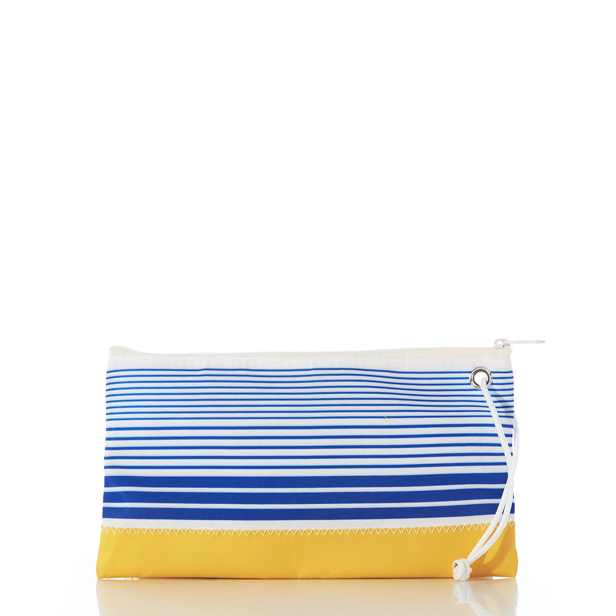 Blue Stripe Large Wristlet